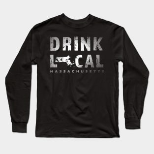 Massachusetts Beer - Drink Local MA Design Long Sleeve T-Shirt